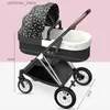 Strollers# Baby Stroller 3 In1 Baby Cariage Travel Stroller Baby Stroller met autostoel Nieuwe PRAM Travel Vouw Stroller High Landscape L416