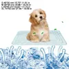 Summer Dog Cooling Mat återanvändbar mjuk bekväm andningsbar slitstemtent tvättbar husdjursbelag hushåll leveranser 240416