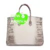 Дизайнерская гималайя крокодиловая сумочка сумки для кожи Нила Универсальная большая женская сумочка для певца 35.