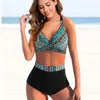 Women's Swimwear 2024 Design Printing Swimsuit Two Piece Set Bikini Summer Fashion Comfort Beachwear High Waist