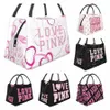 love Pink Heart Women Secert Insulated Lunch Bag Reusable Water-Resistant Bento Tote Box Portable Lunch Bags e8uq#