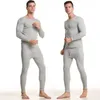 Sous-vêtements thermiques pour hommes Pantalons supérieurs de la maison de maison de 2 pièces Fleep chaud pyjama long johns pour hommes couches de base de cou rond