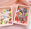 1Setbox Girlかわいい輪ゴムバンドScrunchie Elastic Hair Bands Hair Claw Ponytail Holder HeadBand Kids Accessories2089958