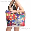 Totes Bohemian style geometric large capacity multifunctional handheld one shoulder handbag swimming storage bag beach bag T240416