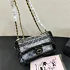 Yaz Tasarımcısı Kadın Omuz Clear Jelly Leisure Tooes Çanak Çantası Crossbody Katlanır Nakış Tote Pamuklu Pad Alışveriş Çantası Boyutu 25cm