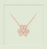 Designer Van 925 Lucky Clover Necklace Womens Diamond Pure Pure Silver Gold Gold Collar Catena versatile