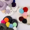 Groothandel super schattig 3D furpompom pvc charms diy ball ball schoenen accessoires voor