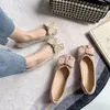Casual Shoes Spring And Autumn Flat Platform Solid Color Bowknot Sweet Round Toe Shallow Mouth Comfortable Good-looking Women's