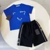 Tanna per bambini Set per bambini Caspi Girl Boy Boy Set da due pezzi Set da 1-14 età ragazzi a maniche corte mercoledì 100% cotone estate comodo pullover traspirante con lettere