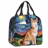 Shiba inu Starry Night Isolate Dann Sac pour femmes hommes portables pour chiens de compagnie pour chiens de compagnie chaude refroidisseur thermique à box-office de travail K1ur #