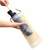 ビニール袋マット半透明の傘ストレージバッグ再利用可能なポータブル傘ドローストリングストレリングカバーホームストレージオーガナイザーN1RR＃