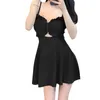 Sexy Bikini Japan And South Swimwear Female Sling Two Piece Sun Block Long Sleeved Small Coat Dress High Waisted Bottoms