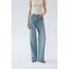 2024 Spring New High Waist Show Legs Long Elegant Style Floor Sweeping Pants Loose Fit Wide Legs Denim Pants Women