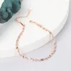 Link Bracelets Women's Jewelry Twist Bracelet For Women Friends Gifts Rose Gold Color Simple Bangle Hand Chains Kpop Jewellery Wholesale