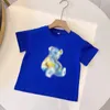 2024 Sports round neck printed short sleeved summer casual T-shirt trendy children new top girls boys and girls
