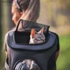 Cat Carriers Crates Husar Fat Cat ryggsäck Carrier denim PET -ryggsäck med rymdkapselbubblan för små medelstora katter valp gör ryggsäck för resor hikin l49