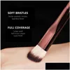 Makeup Brushes New Vanish Seamless Finish Concealer Brush Metal Handle Soft Bristles Angled Large Conceal Cosmetics Beauty Tool Drop D Otnmr