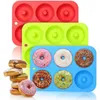 2024 Silicone Donut Mold Baking Pan Non-Stick Baking Pastry Chocolate Cake Dessert DIY Decoration Tools Bagels Muffins Donuts Maker for