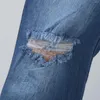 Jeans da donna pantaloni elasticizzanti pantaloni alti pantaloni in vita buca elastica gamba larga larga