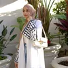 Etniska kläder Kvinnor Linne broderier Öppna Kimono Abaya Dubai Luxury 2024 Islam Muslim Kaftan Modest Dress Kebaya Maxi Robe Femme Musulmane