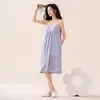 Spaghetti Strap Chemise Nightdress de roupas de dormir feminino verão Summer Slim Homewear