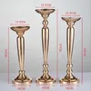 Bandlers 10 PCS Classic Metal Wedding Table Road Event Event Party Party Centropiece Flower Vase Vase Rack Home Decoration