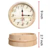 Zegary ścienne 9 cali zegar sauny bez szklanej lub plastikowej osłony drewniany prosty timer do sypialni salonu