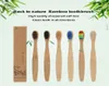 7 kleuren kop bamboe tandenborstel natuurlijke rauwe handgreep regenboog kleurrijke tandenborstel zachte haren milieu6470241