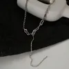 ペンダントMlkenly Ligh Quality 925 Silver Chain Fine Necklace Fit不規則なバロックパールパンクジュエリー
