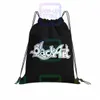 Sac à cordon d'art noir sac de gym vintage art imprimement gymnase sac fourre-tout grande capacité f5qc #