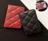 Fashion Card Holders Wallet Designer Leather Caviar Metal G 7 Slots Plain Coin Purse Pocket Interior Slot Pockets Casual Men Women3673759