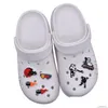 Acessórios para desenhos animados Charms Wholesale Infantil Memories Ice Hockey Funny Gift Shoe PVC Decoração de fivela de borracha macia e entupimento entregar Delt Dhfgh