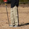 Pantalones para hombres Spring Outdoor Multi Pocket Trabajo de paracaídas de talla de talla de mayor Tamaño Hip Hop Casual