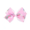 Children's fashion hairpin 6 pieces a set of European and American popular dovetail bow paper card headwear