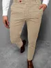 Męskie w kratę SPISED STAIDED Dżentelmens Business Social Mens Wear Pants Wygodne spodni do codziennego zużycia 240407