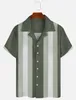 Мужские повседневные рубашки 2024 Летняя мужская тенденция моды на гавайском кубинском воротнике с короткими рубашками 3D Digital Printing