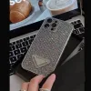 Телефонная чехла Алмаз для iPhone 15 Pro Max плюс 14 13 12 11 11 -й роскошный дизайнер.