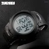 Armbandsur Skmei 1068 Reloj Hombre utomhussportklocka män Big Dial Fashion Simple Watches Calender Pu Strap 5bar Waterproof Digital Digital