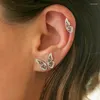 Stud Earrings Fashionable 925 Sterling Silver Dainty Cubic Zirconia Crystal Butterfly Wing Versatile And Personalized Jewelry