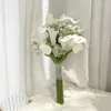 Flores de casamento White Calla Lilies com Tulip Bridesmaid Bouquet de Mariage Ramos Novia