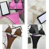 Top Summer New Fashion Women's Swimewear Swimsuit G Alphabet Brodery Designer Beach High-End Lace Bikini Bikinis S