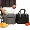 Boîte à lunch thermique de 15L Portable Boîte de nourriture durable Bureau à lunch pour le bureau de fraîcheur Ice Ice Cam Cam Oxford Sac à dîner I1cm #