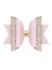 Härlig Bow Hair Glitter Big Size 105cm Hårnål Söt pu läder hårnål Modish Girls Prince Hair Clip Bowknot Clip 9Colors4344083