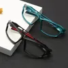 Antiblue skyddsglasögon fyrkantig optisk recept myopia datorram kvinnor män anti blå sportglasögon 240410