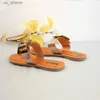 Hausschuhe Frauenrutschen Sommer Fashion Ladies Flat Schuhe lässig Outdoor Travel Beach Frau Flip-Flops Schnalle Design großer Größe H240416 BI1P