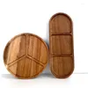 Plates Acacia Wood Japanese Style High Aesthetic Value Creative Home Tableware