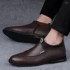 Botas moda caliente con hombres de piel para hombre cuero genuino otoño zapatos de invierno de invierno zapato social zapato social