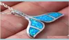 Crystal Crystal Blue Opal Sirène baleine Fish Tail Collier Charme Bijoux à la mode Gift pour femmes Colliers Yutgc 1VTAI4092297