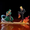 Action Toy Figures New 17cm Integrated Animated Character Roronoa Zoro Sanji Action Character PVC Series Cartoon Model Doll Present Toy Decoration Y240415