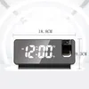 LED Digital Wecker Tisch Uhr Elektronische Desktopuhren USB Wake Up FM Radio Time Projector für Schlafzimmer Wohnzimmer 240410